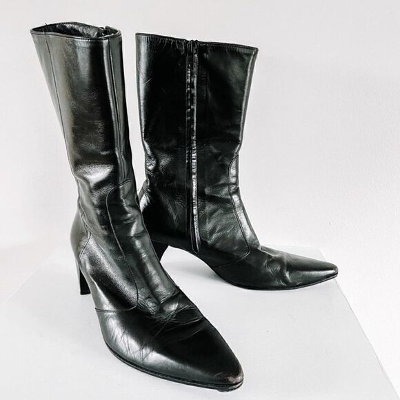 Robert Clergerie Pointed Toe Heeled Boots - Picture 1 of 11